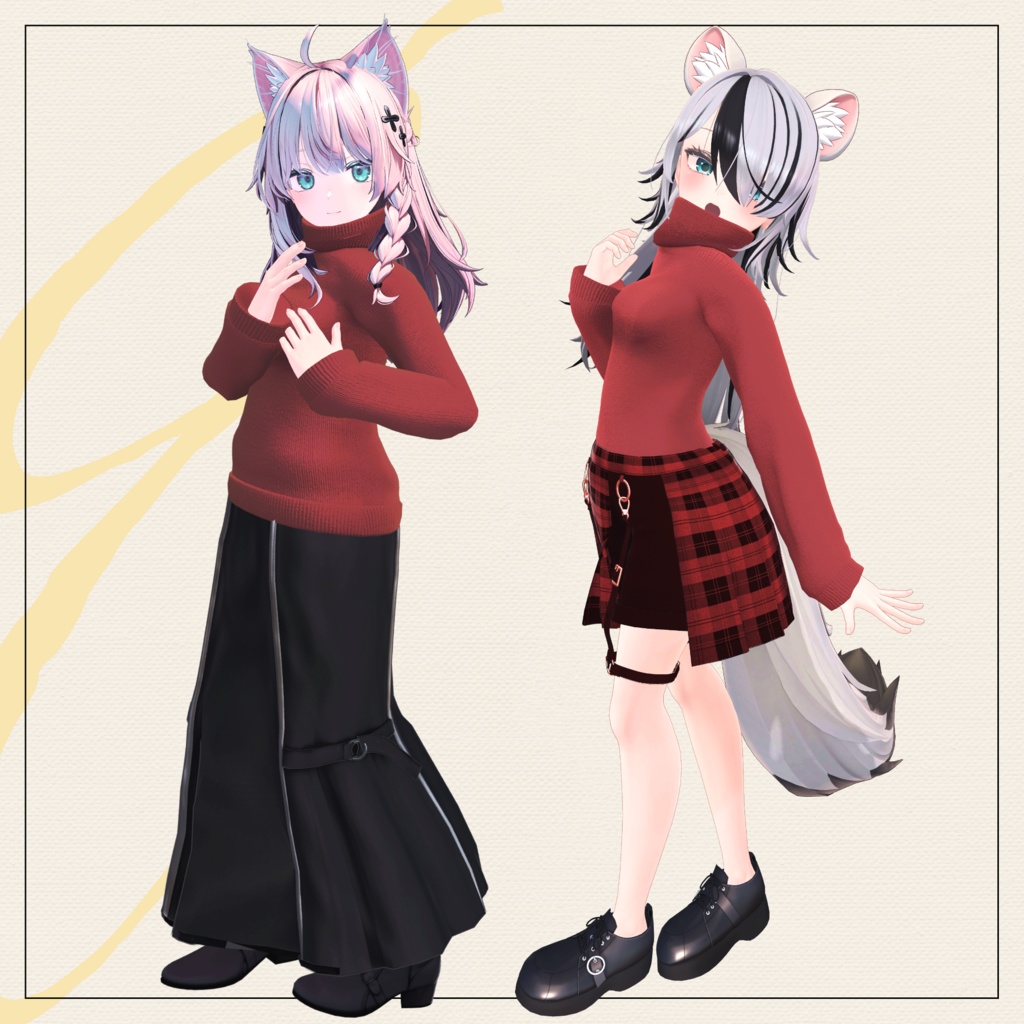 【セミ対応衣装】Winter_Snow_Down (インナー)【3D衣装】