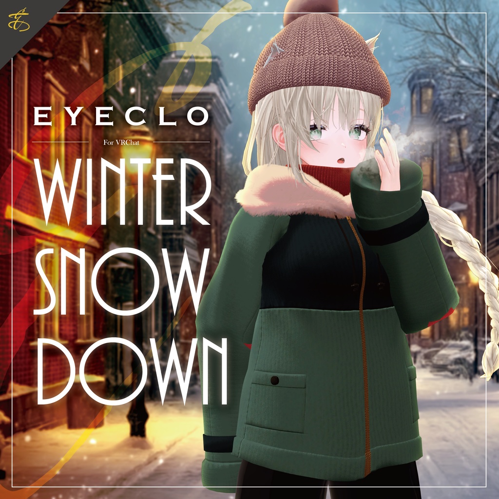 【セミ対応衣装】Winter_Snow_Down (セットアップ)【3D衣装】