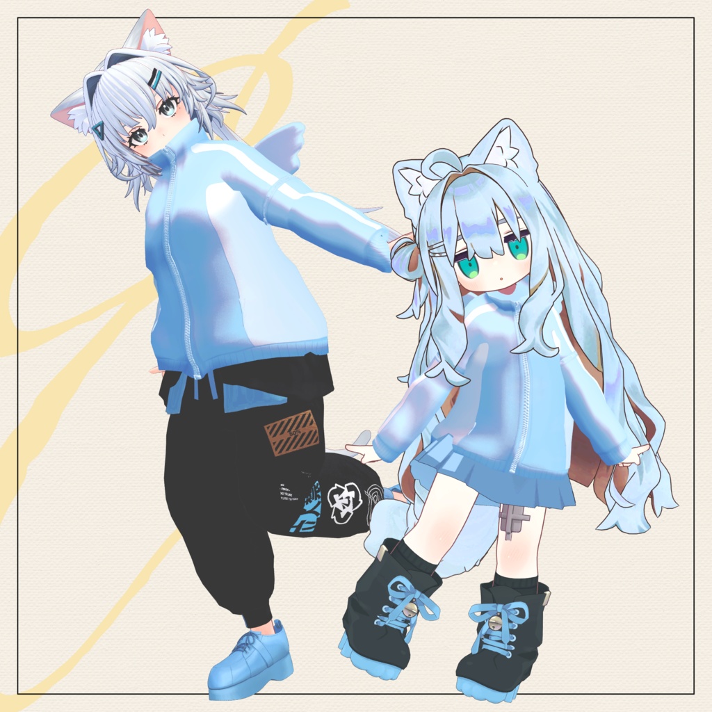 【セミ対応衣装】エンジェルウィングスウェット(アウター)【3D衣装】