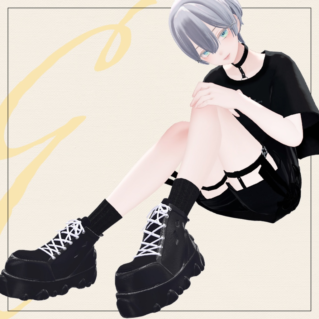 【セミ対応衣装】モノリスシューズ【3D衣装】