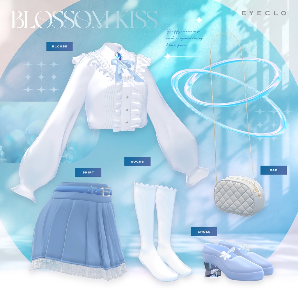 【11アバター対応】BlossomKiss 【VRChat向け衣装モデル】