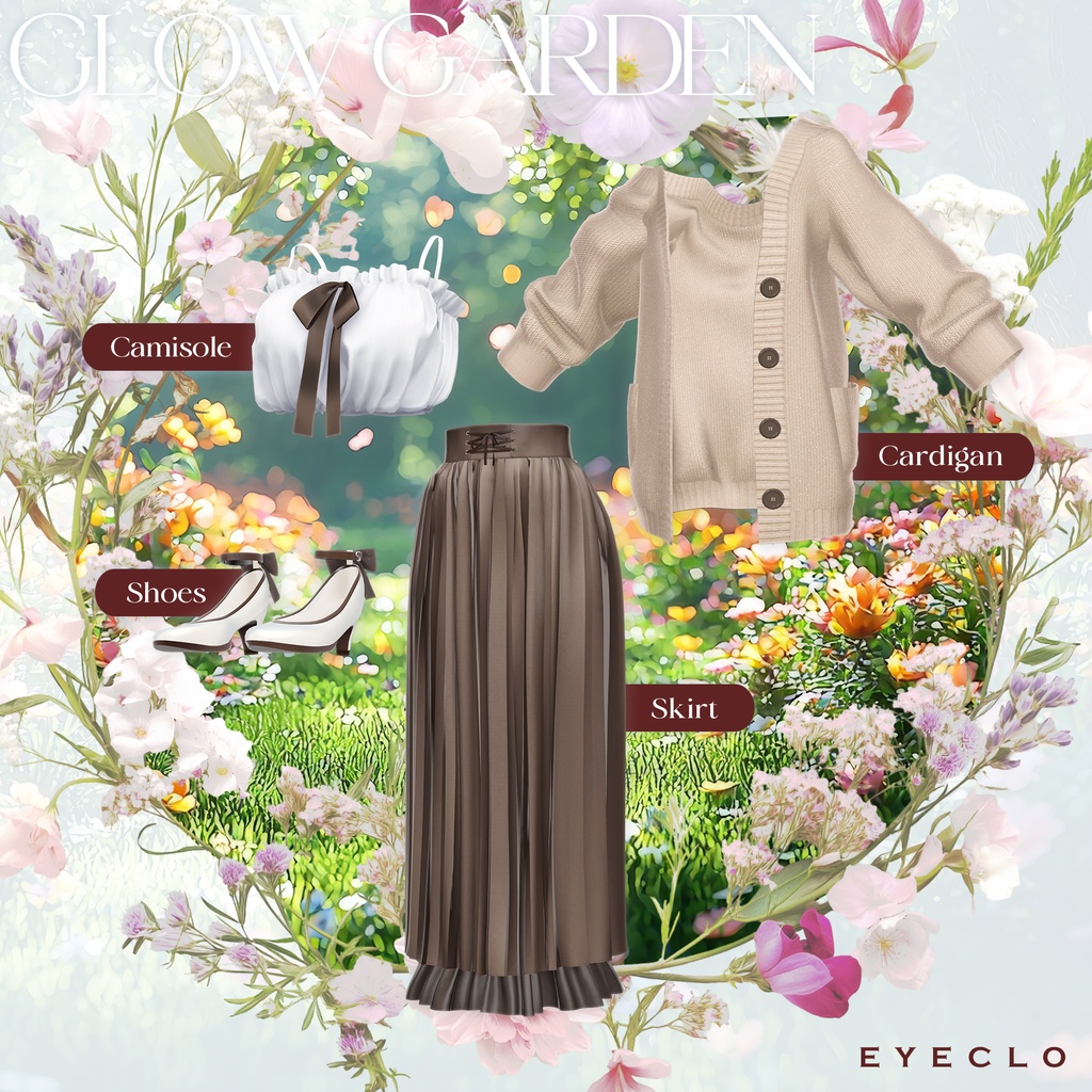 【13アバター対応】GlowGarden 【VRChat向け衣装モデル】