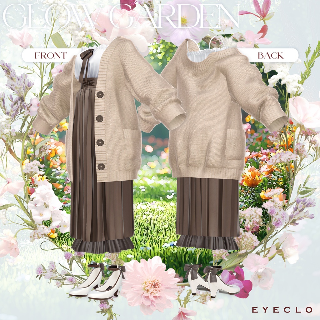 【13アバター対応】GlowGarden 【VRChat向け衣装モデル】