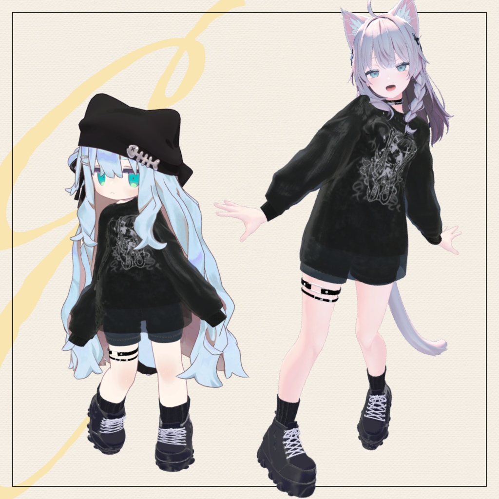 【セミ対応衣装】カジュアルモードショーツ【3D衣装】