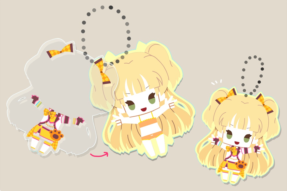 莉嘉ちゃんお着替えアクリルキーホルダー※受注販売