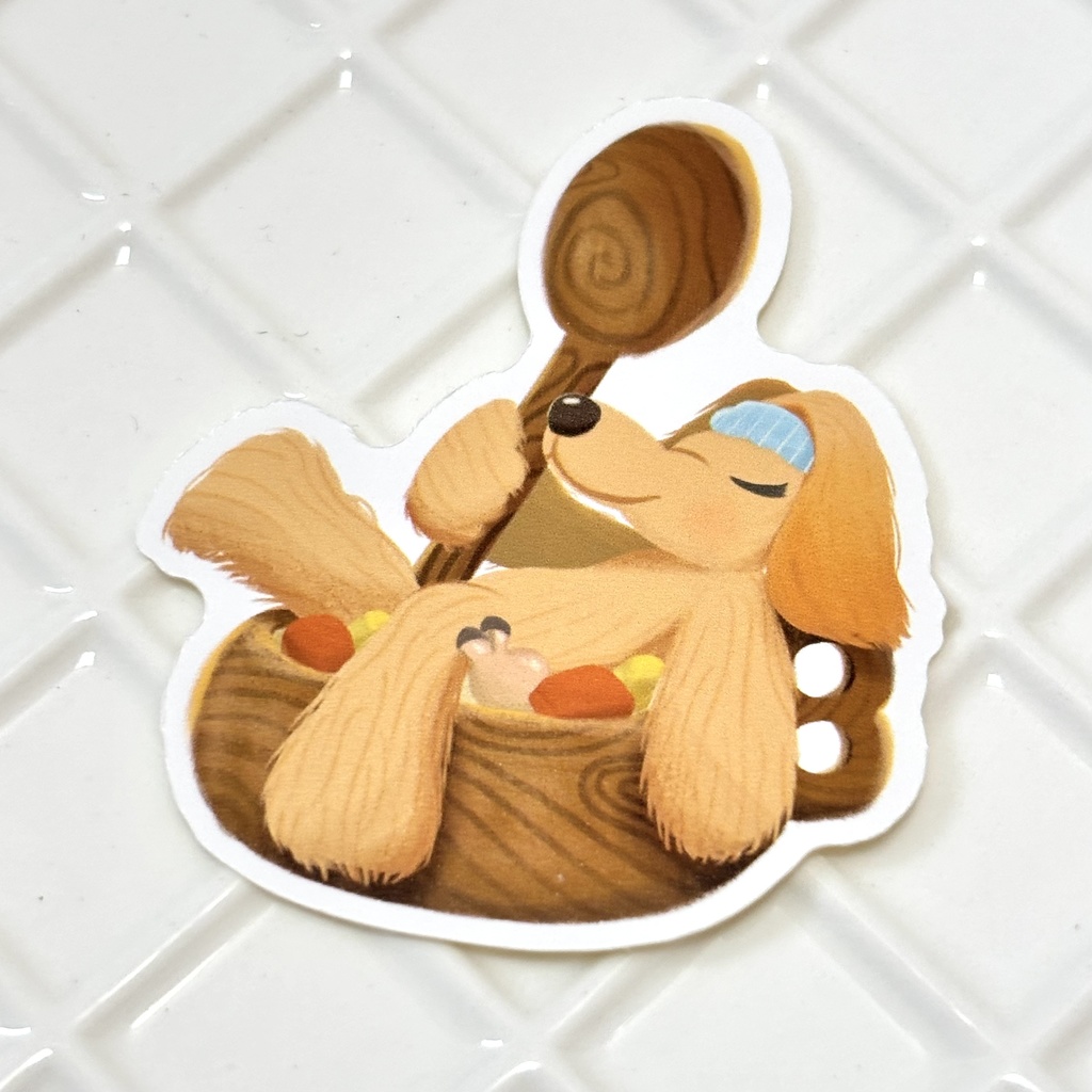 「わんことごはん」ステッカー