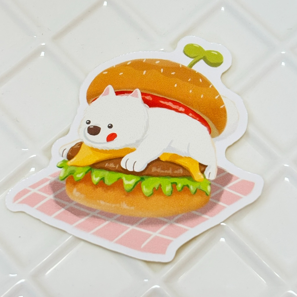 「わんことごはん」ステッカー