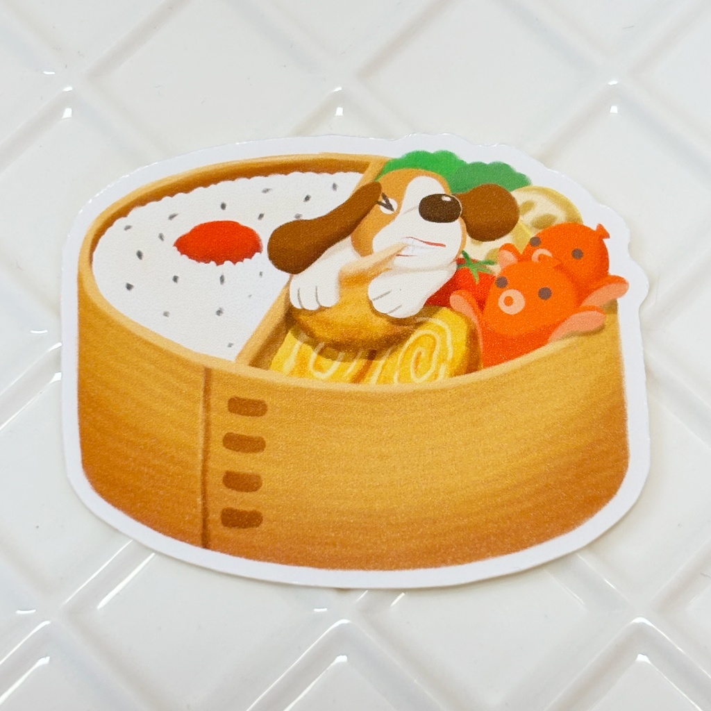「わんことごはん」ステッカー