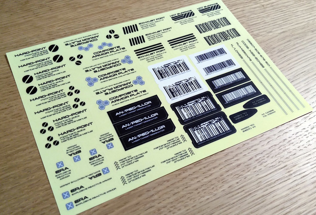 No.002 ウェポンアーマー&バーコード ステッカーA