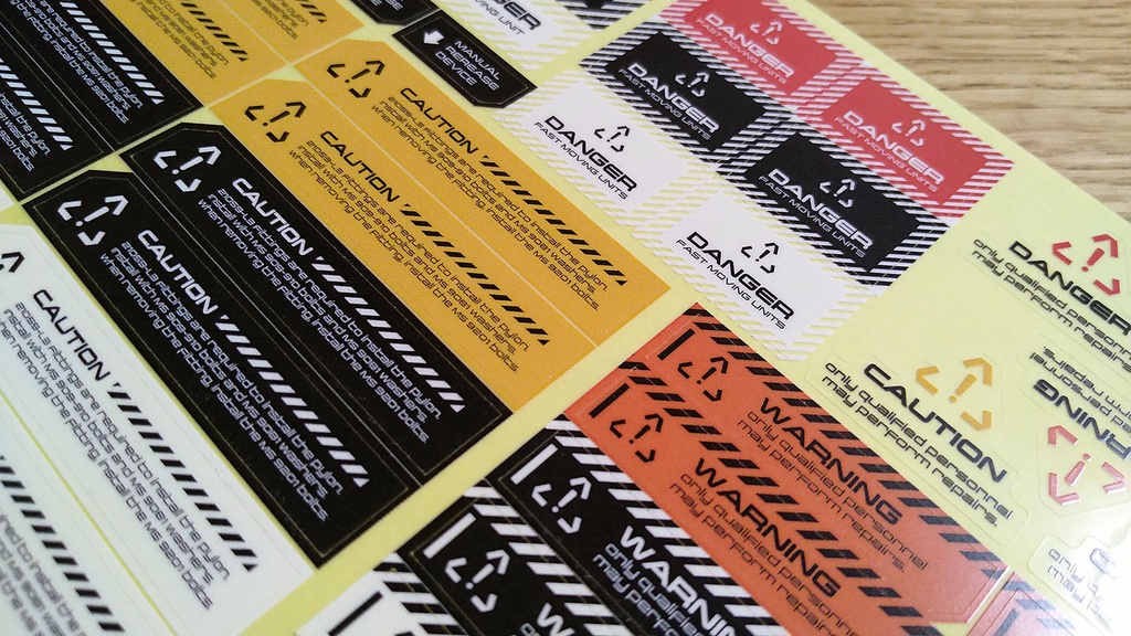 No.001 コーションマーク ステッカーA