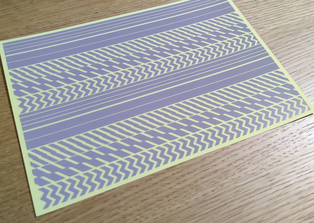 No.005 ライン&トラ縞-グレー ステッカー