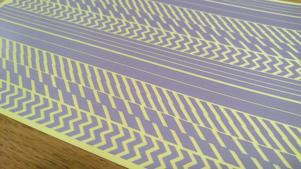 No.005 ライン&トラ縞-グレー ステッカー