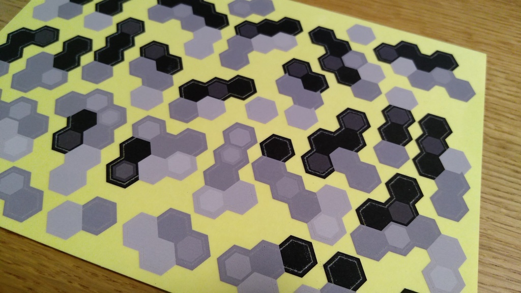 No.012 迷彩ステッカー ヘックス都市迷彩 タイプA