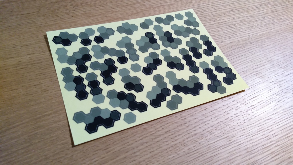 No.013 迷彩ステッカー ヘックスグリーン迷彩 タイプA