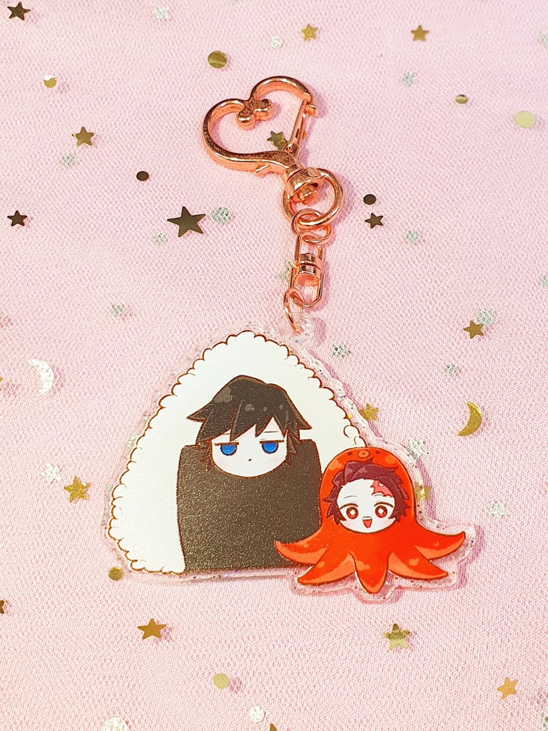 たべもの義炭キラキラアクリルキーホルダー