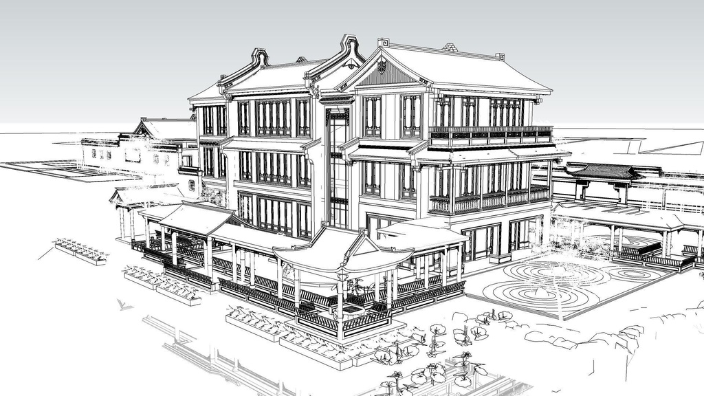 【3 dモデル】中国式建築