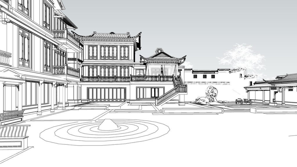 【3 dモデル】中国式建築