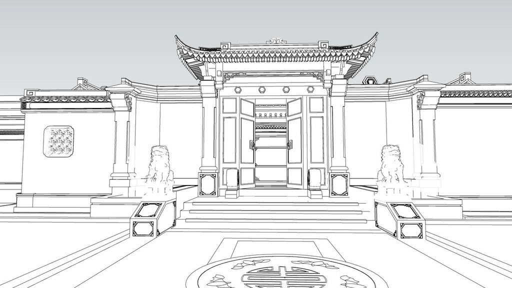 【3 dモデル】中国式建築