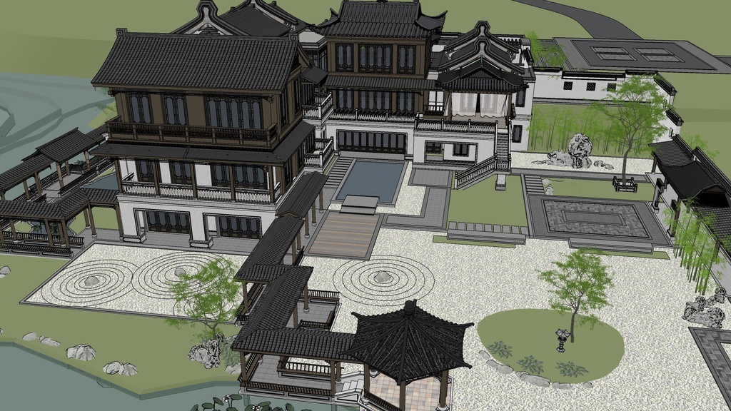 【3 dモデル】中国式建築