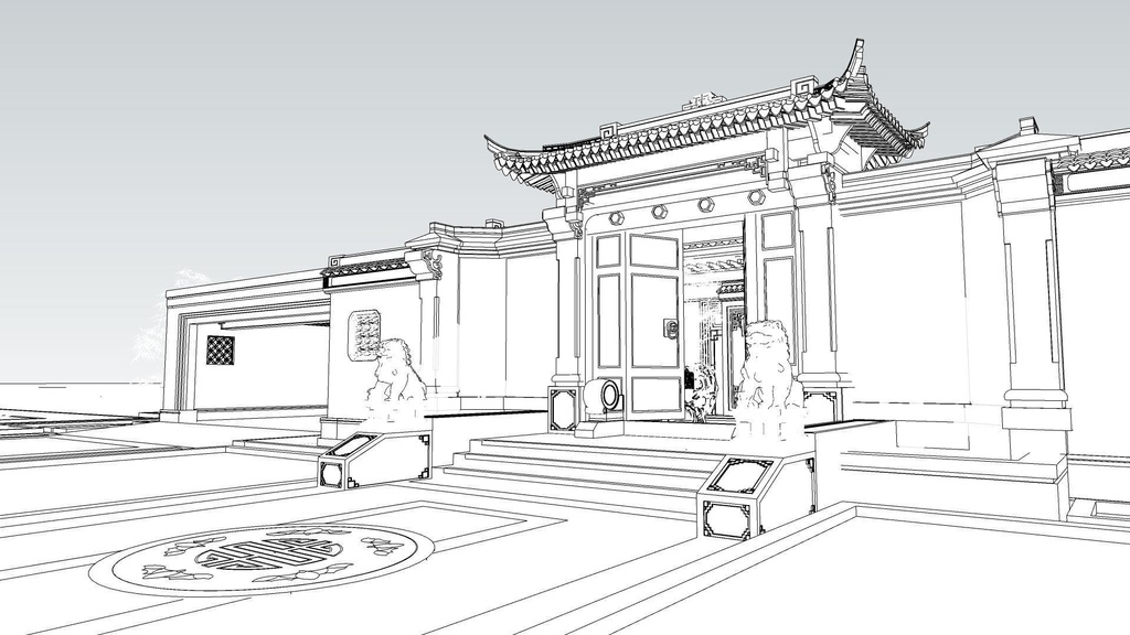 【3 dモデル】中国式建築