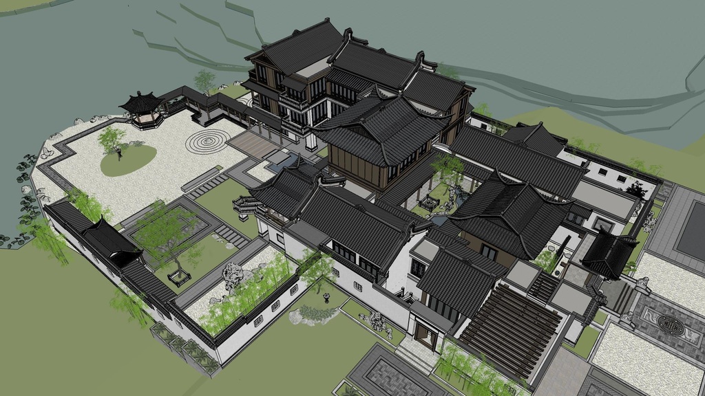 【3 dモデル】中国式建築