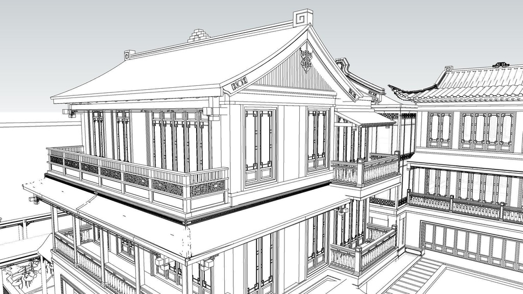 【3 dモデル】中国式建築