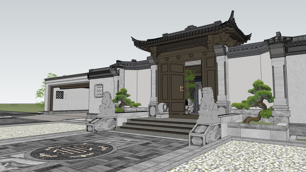 【3 dモデル】中国式建築