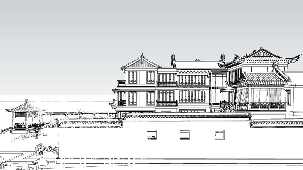【3 dモデル】中国式建築