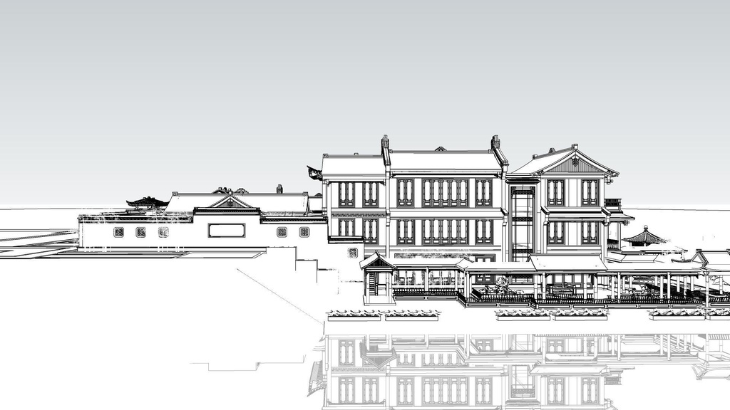 【3 dモデル】中国式建築