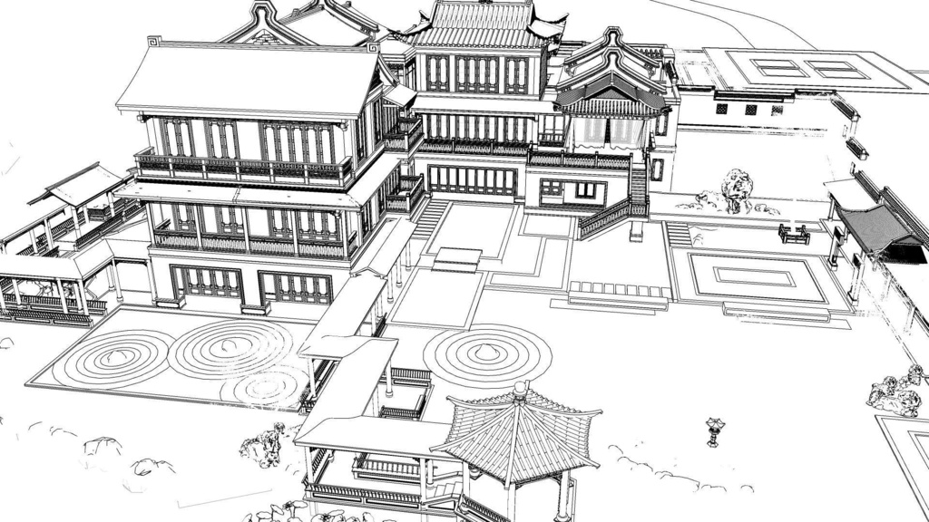 【3 dモデル】中国式建築