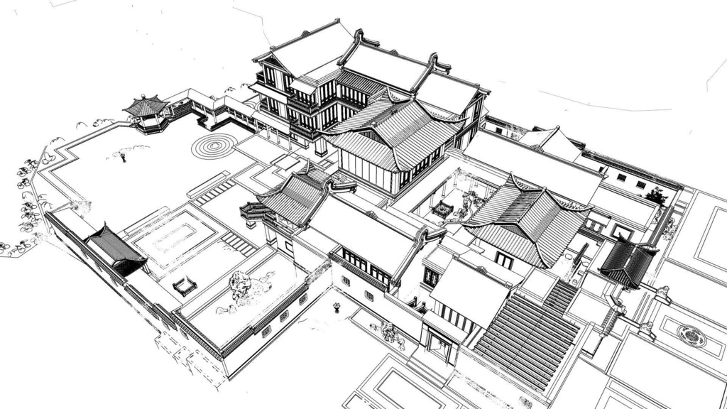 【3 dモデル】中国式建築