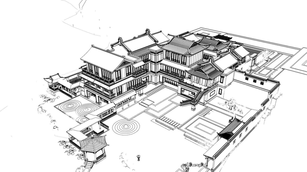 【3 dモデル】中国式建築