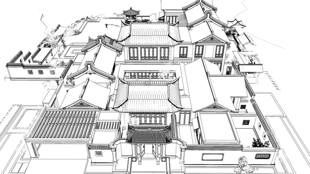 【3 dモデル】中国式建築