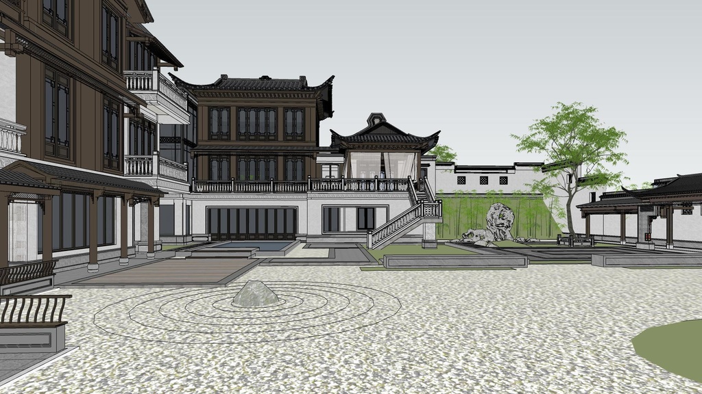 【3 dモデル】中国式建築