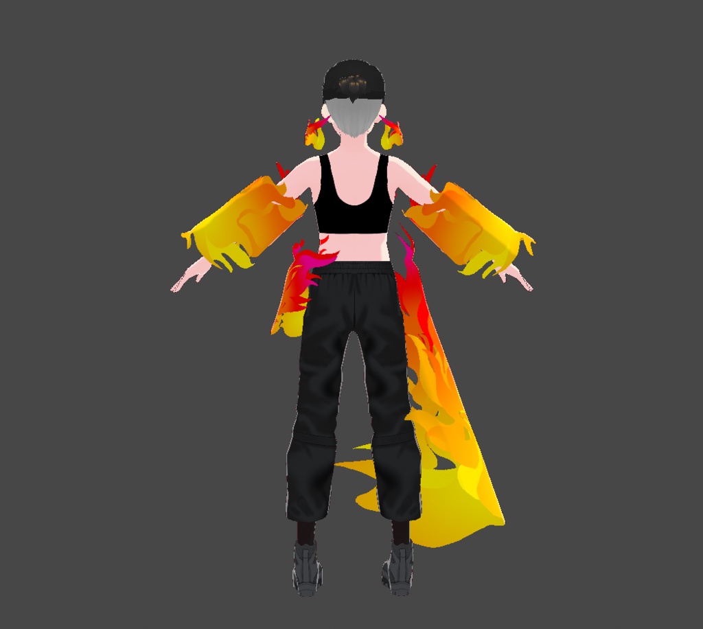 【VRoidテクスチャ】纏うエフェクト Vol.1(纏う炎)