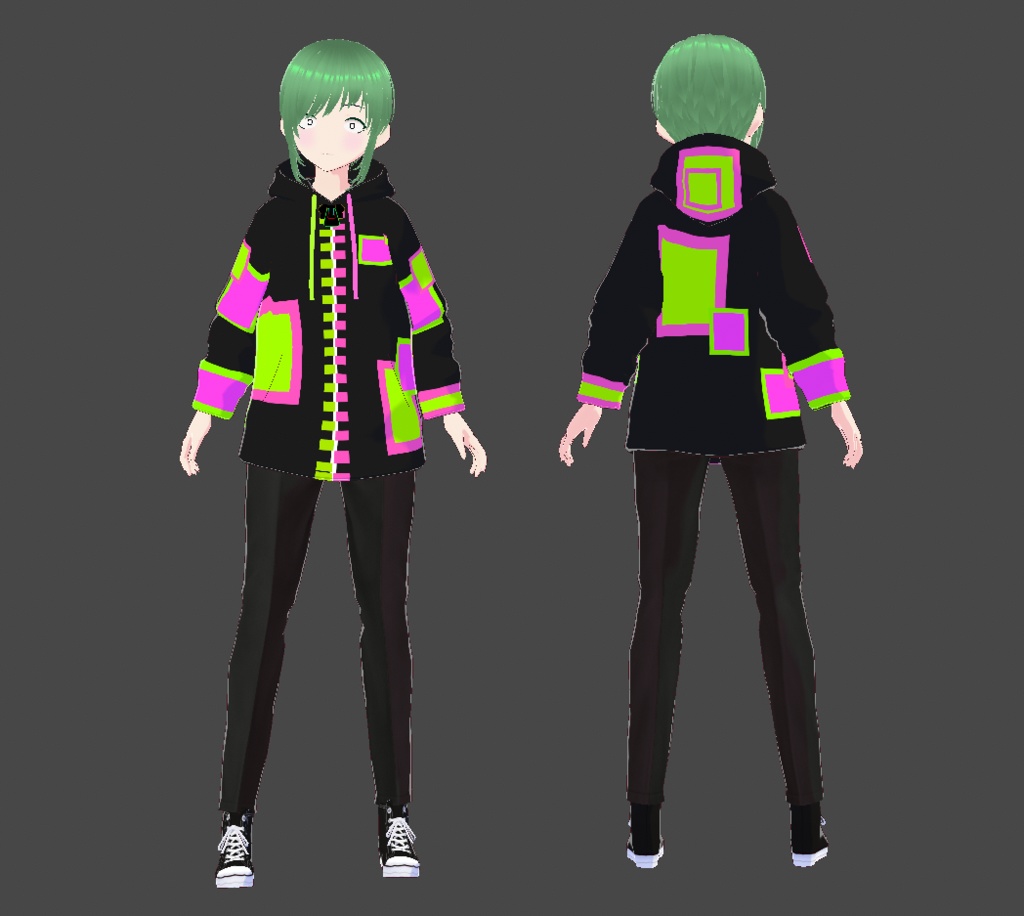【VRoidテクスチャ】ファッションシリーズ Vol.2(バグパーカー)