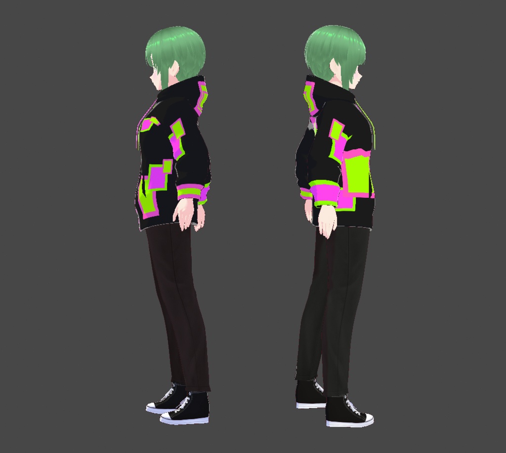 【VRoidテクスチャ】ファッションシリーズ Vol.2(バグパーカー)