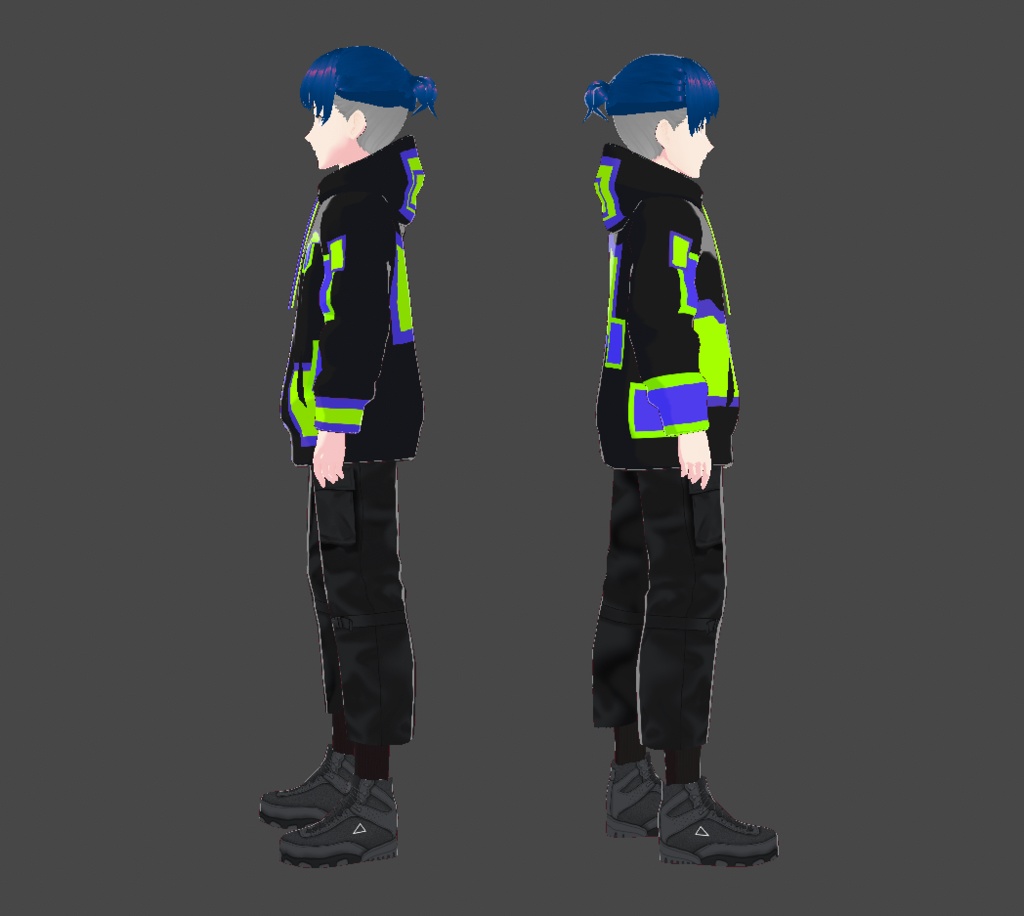 【VRoidテクスチャ】ファッションシリーズ Vol.2(バグパーカー)