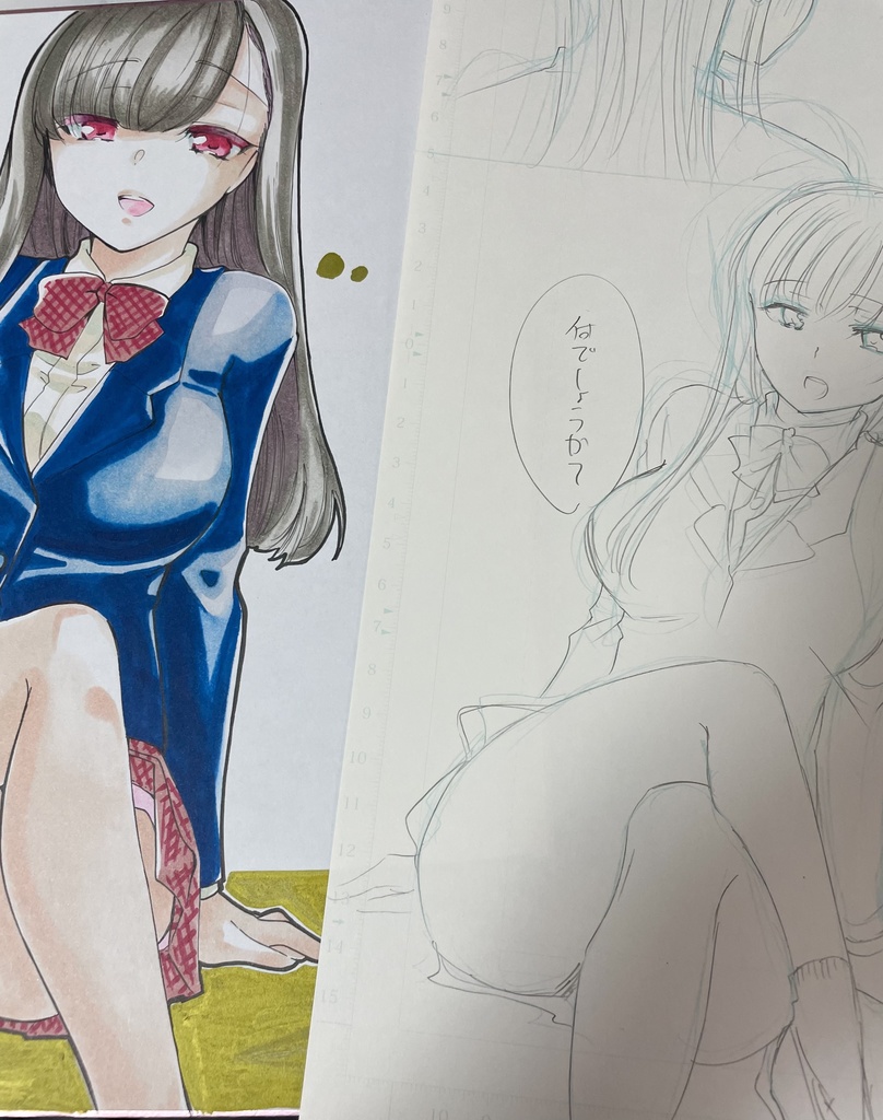 色紙(大)生原稿付き