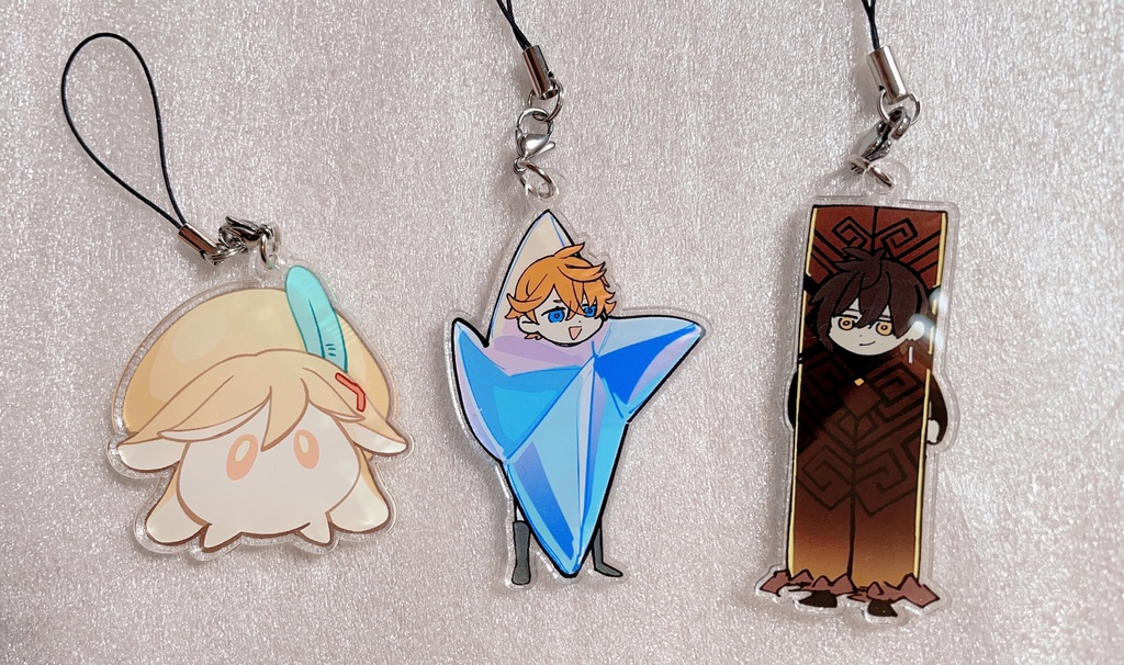 カヴェキノコン&原石タル&鍾離棒アクキー