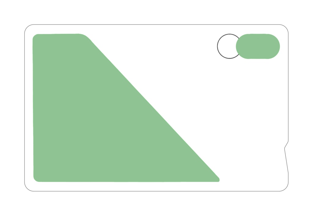Kumeca若草グリーン、淡色ブラウン、ラベンダー、青ねずみ