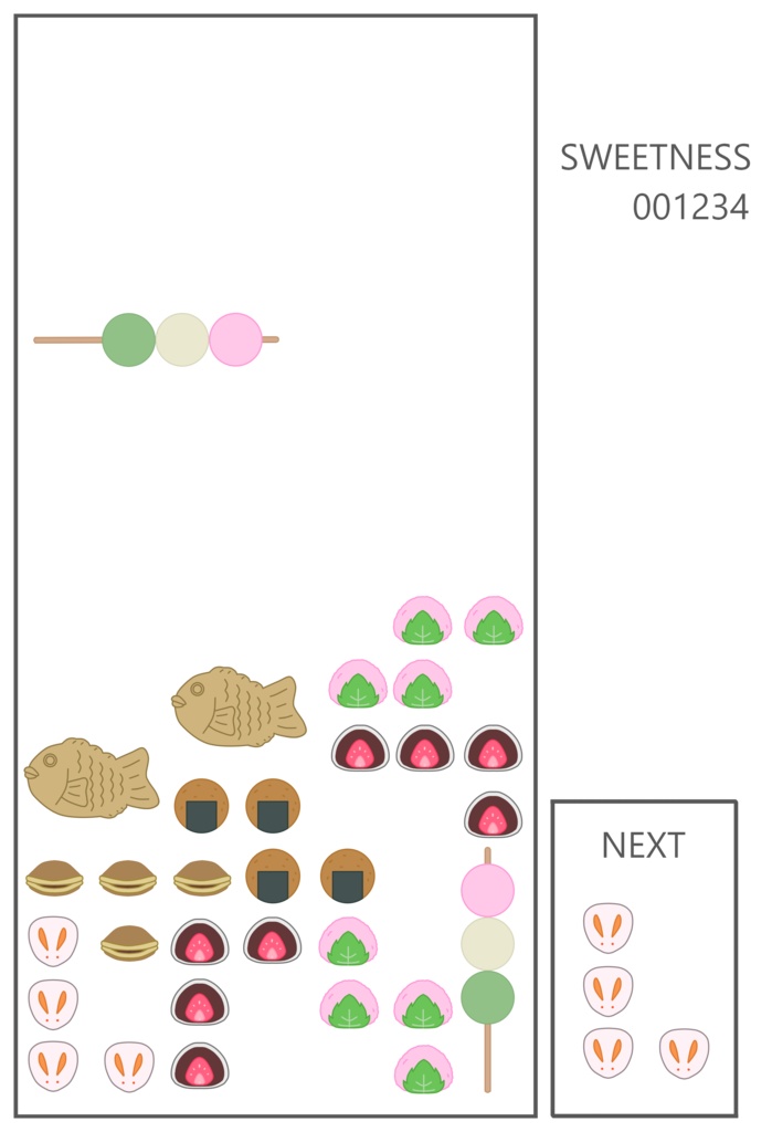 和菓子テトリス Tシャツ