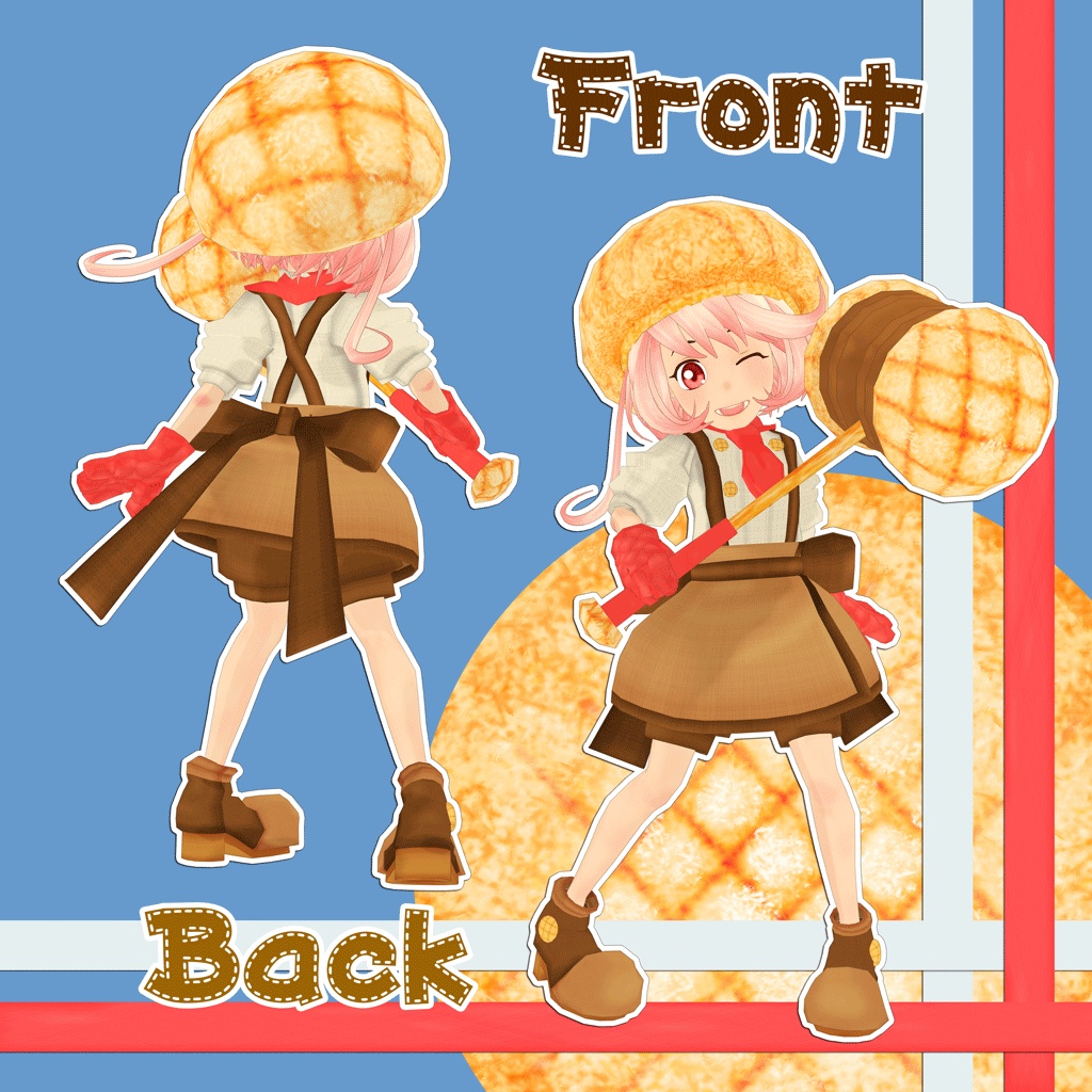 オリジナル3Dモデル◆メロン・パンヤ◆ver.1.00