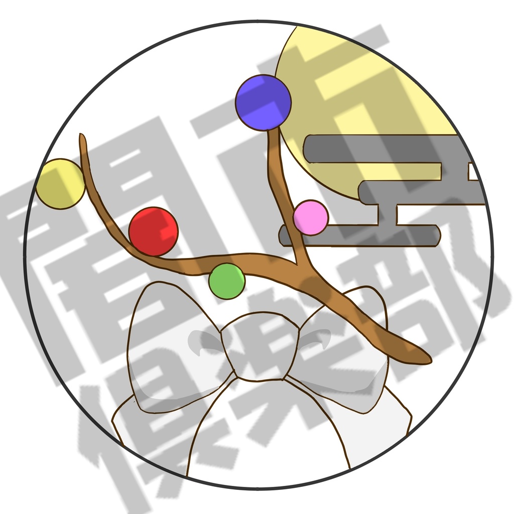 東方モチーフアイコンステッカー