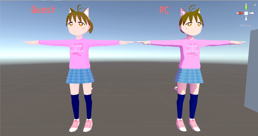 【オリジナル3Dモデル】みっちゃん【Quest対応】