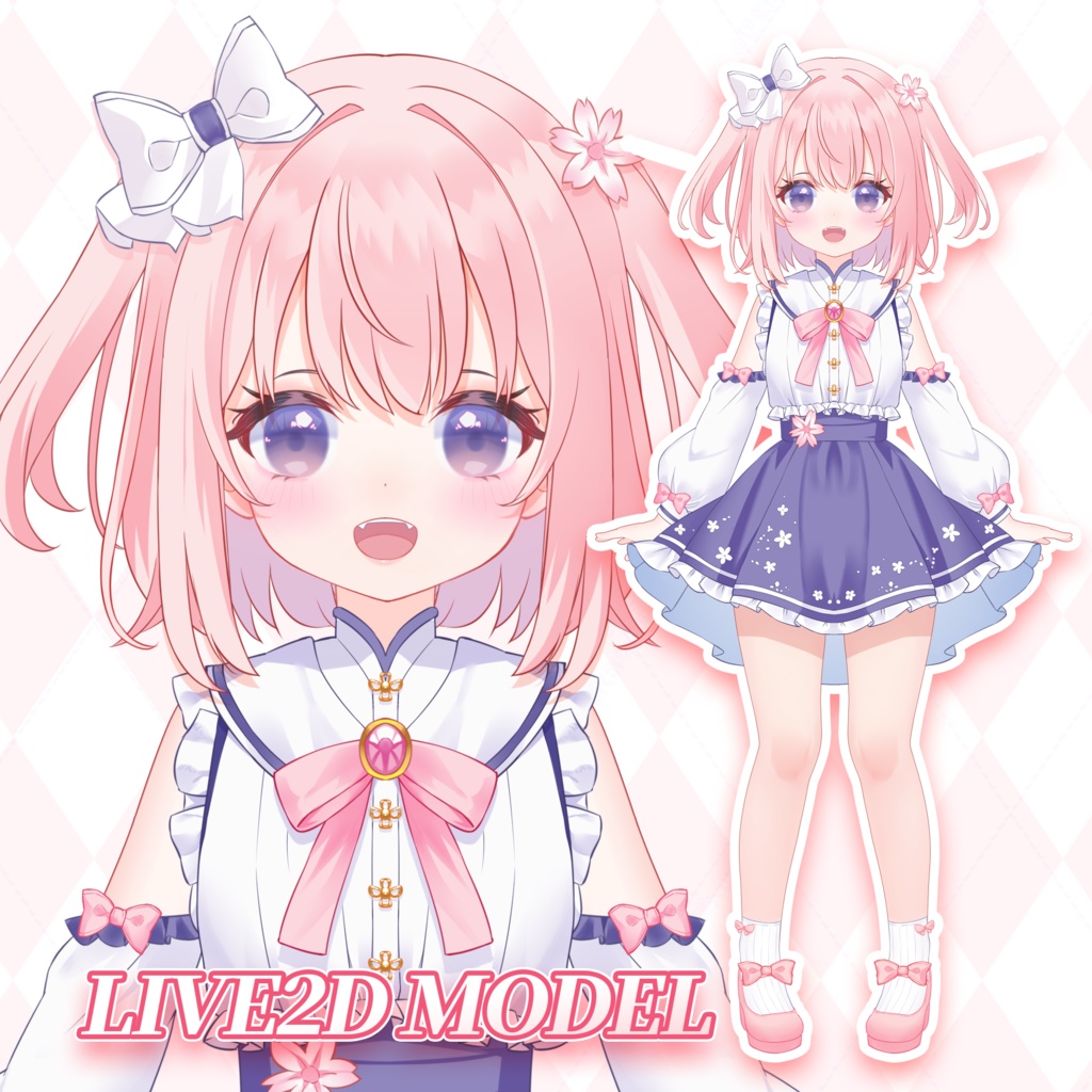 【live2dモデル】ピンク髪のJK