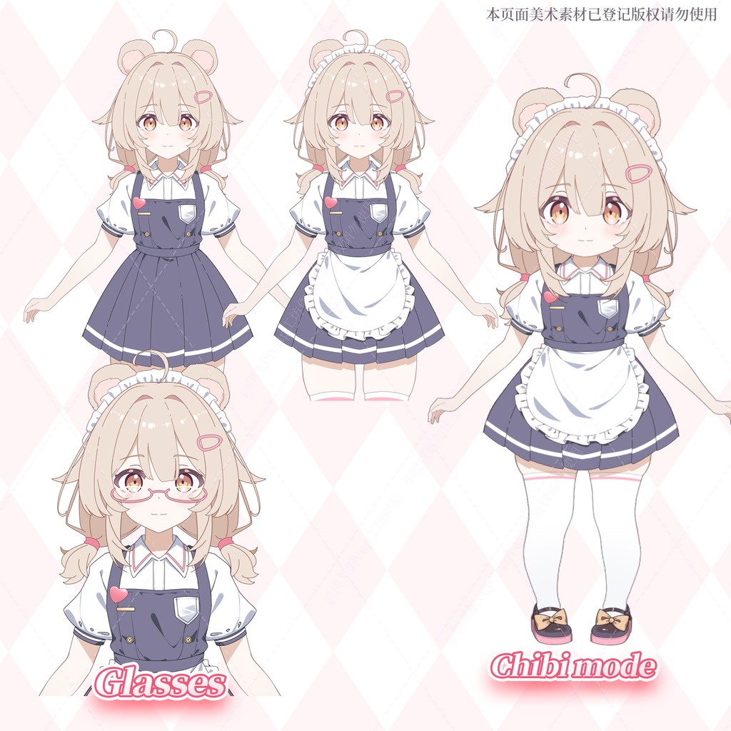 【live2d model】TV Anime-style Bear Maid Girl