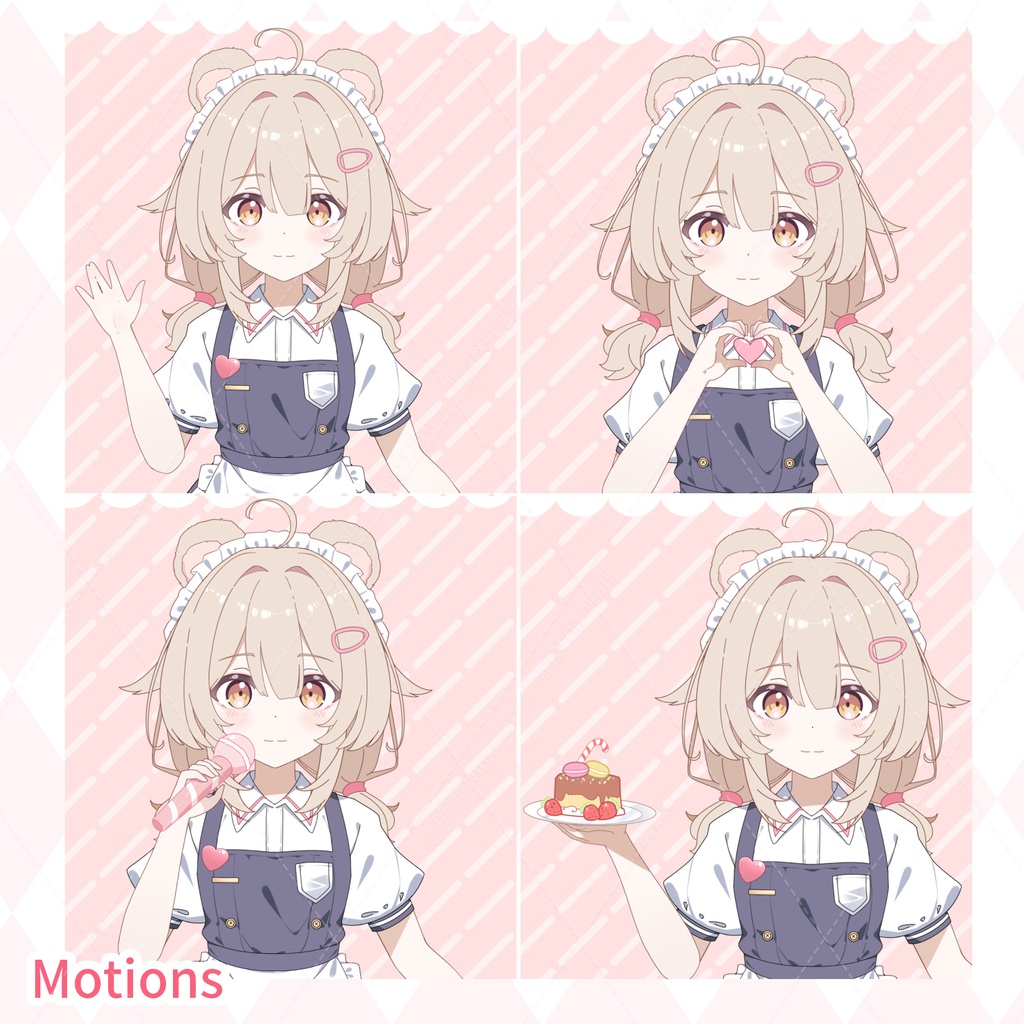 【live2d model】TV Anime-style Bear Maid Girl