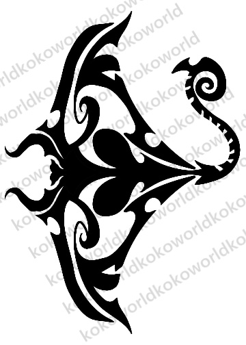 【Free】tattoo ポリネシア風タトゥー マンタ