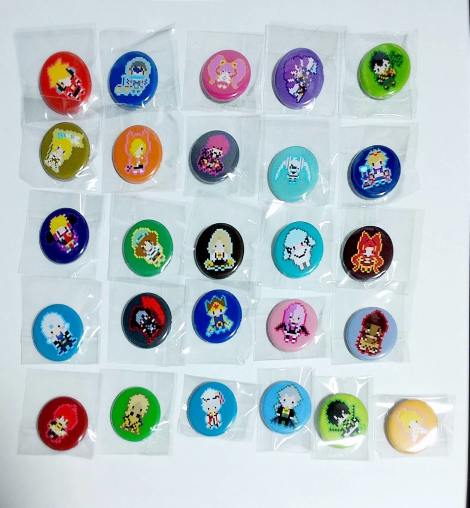 コンパス ドット柄 缶バッジ